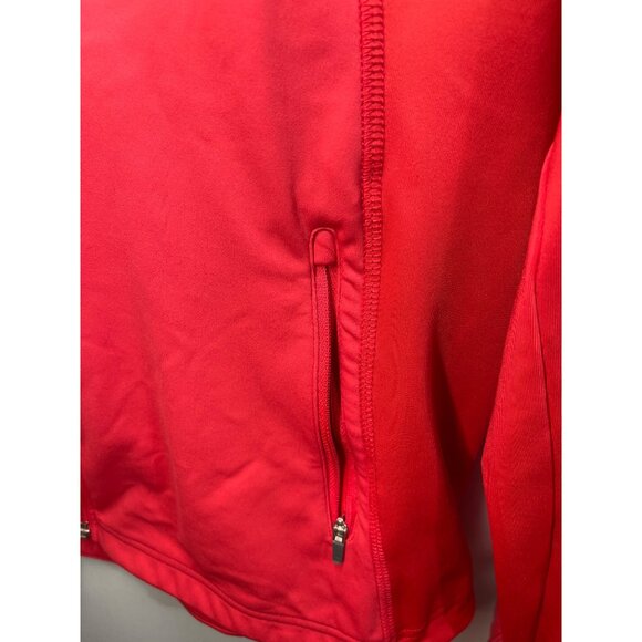 Athleta Red Full-Zip Womens Performance Jacket W/ Thumbholes & Back Reflective D - Picture 5 of 11